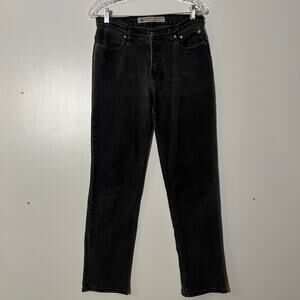 Harley Davidson Straight Leg 3-Pocket Washed Casual Black‎ Jeans Women’s Size 8